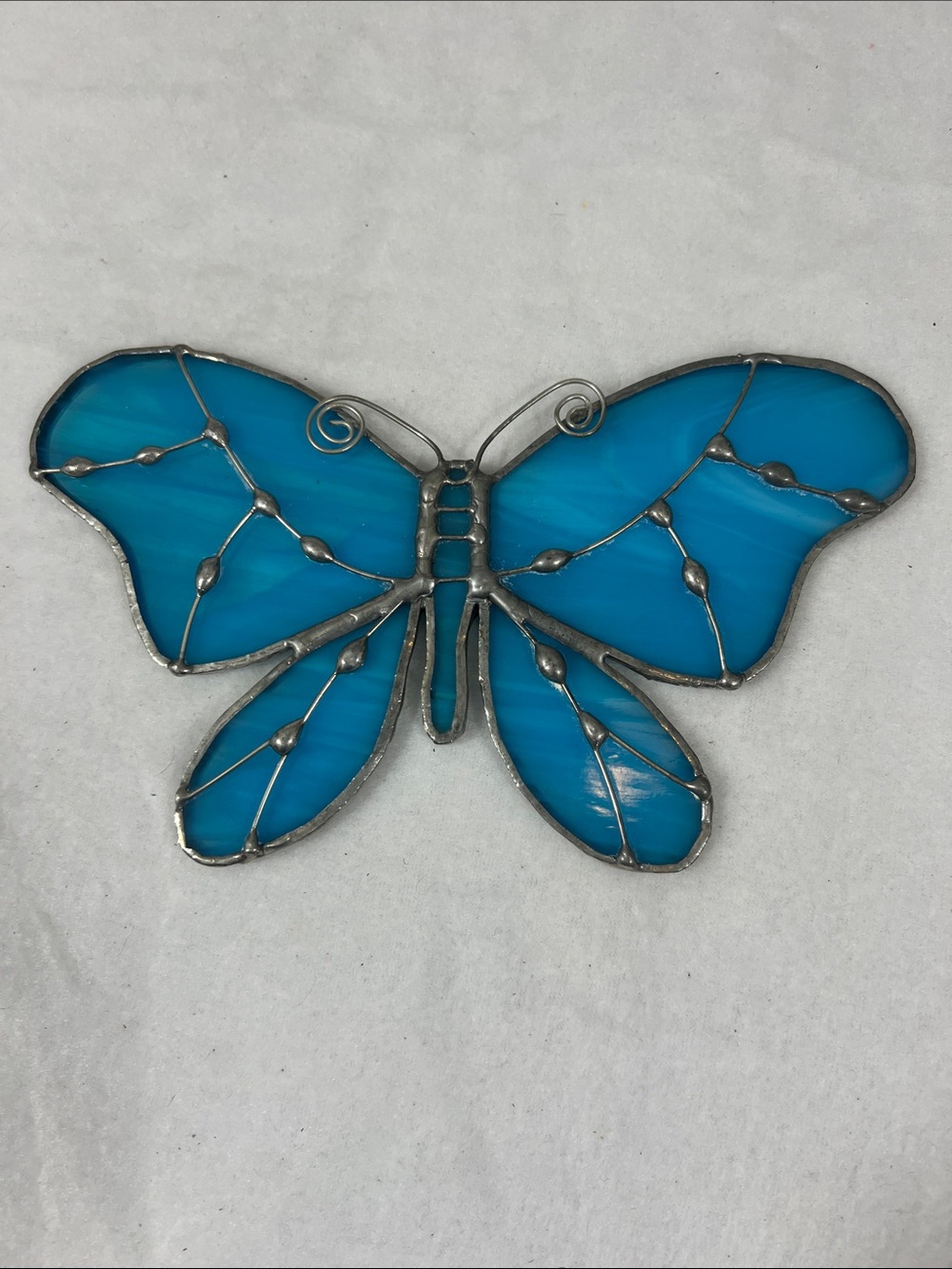 Blue Stained Glass Butterfly